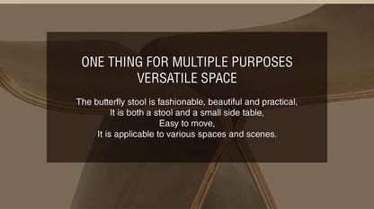Ash Plywood Butterfly Stool Living Room Bedroom Wooden 4 Colors Natural/Black/Walnut Coffee Table Display Stools Home Furniture