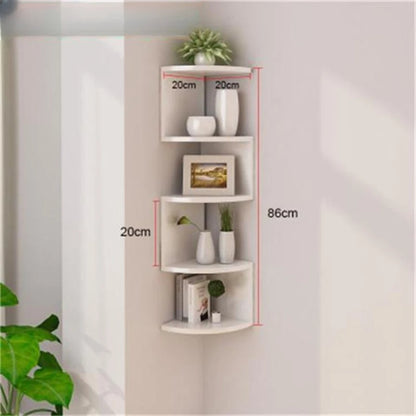 5-Layers Shelf Corner Floating Shelves Wall Shelf Corner Bookshelf Home Kitchen Organizers Storage Living Room Decorations