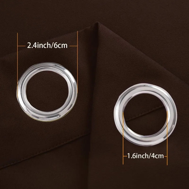 Aqua Blackout Curtains for Bedroom 52 X 84 Inch Length 2 Panels Set Room Darkening Bedroom Curtains