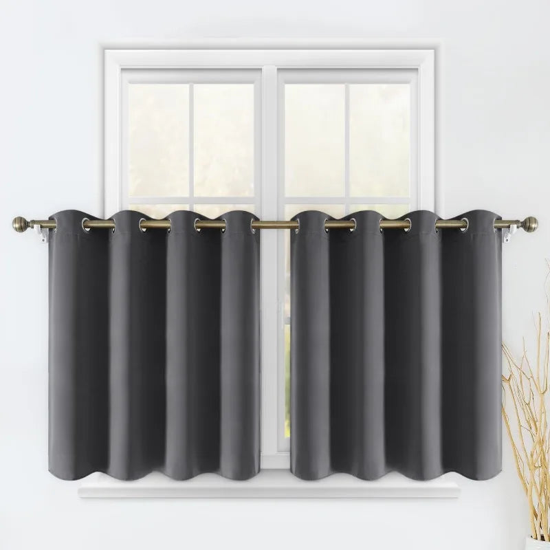Aqua Blackout Curtains for Bedroom 52 X 84 Inch Length 2 Panels Set Room Darkening Bedroom Curtains