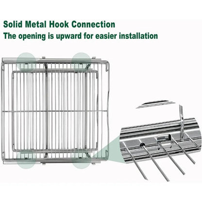 Pull Out Cabinet Organizer, Cabinet Pull Out Shelves, 2 Tier Pull Out Drawers for Kitchen Cabinets,