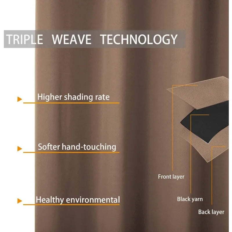 Aqua Blackout Curtains for Bedroom 52 X 84 Inch Length 2 Panels Set Room Darkening Bedroom Curtains