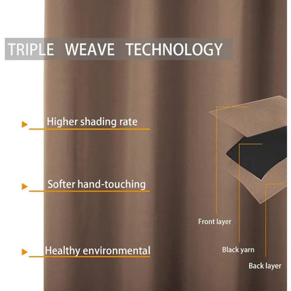 Aqua Blackout Curtains for Bedroom 52 X 84 Inch Length 2 Panels Set Room Darkening Bedroom Curtains