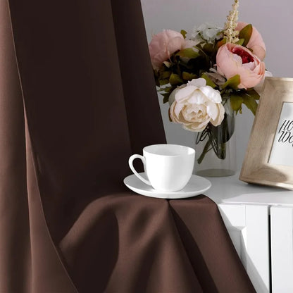 Aqua Blackout Curtains for Bedroom 52 X 84 Inch Length 2 Panels Set Room Darkening Bedroom Curtains