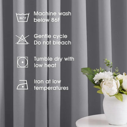 Aqua Blackout Curtains for Bedroom 52 X 84 Inch Length 2 Panels Set Room Darkening Bedroom Curtains