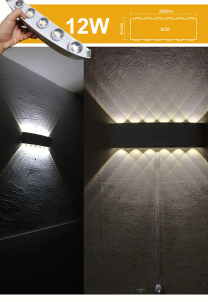 LED Wall Lamp Outdoor Waterproof IP65 Interior Wall Light 4W6W 8W 10W Garden Lights Aluminum Bedroom Living Room Stairs Lighting