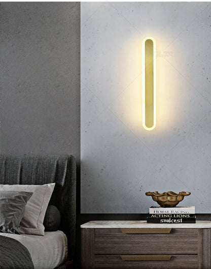 40CM Line Wall Lamp Modern LED Indoor Wall Light Nordic Long Sconce Living Room Background Corridor Beside Decorate Lighting