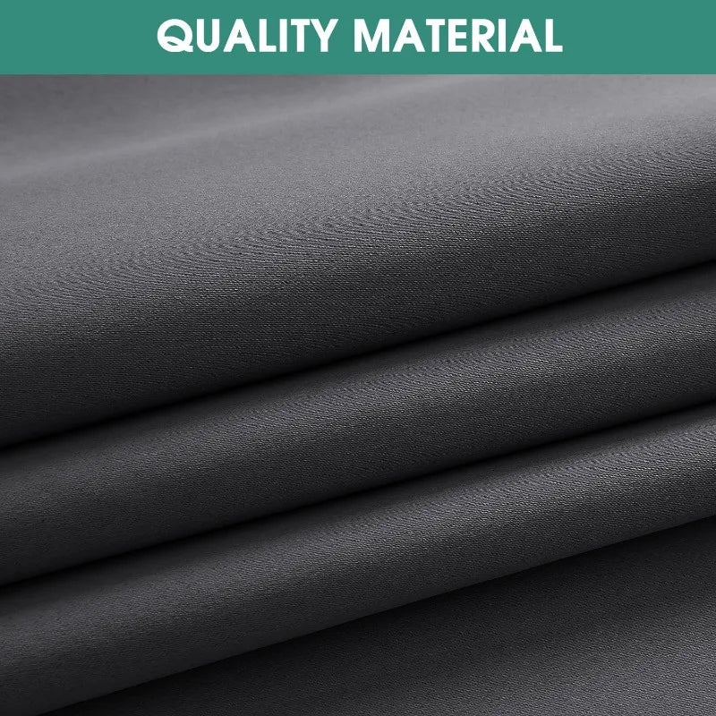 Aqua Blackout Curtains for Bedroom 52 X 84 Inch Length 2 Panels Set Room Darkening Bedroom Curtains