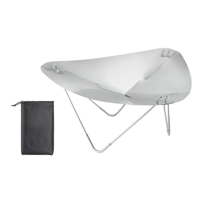 Camping Burning Fire Rack Portable Wood Burning Firepit Stainless Steel Detachable with Storage Bag for Garden Hiking Picnic BBQ