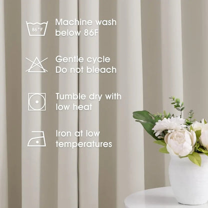 Aqua Blackout Curtains for Bedroom 52 X 84 Inch Length 2 Panels Set Room Darkening Bedroom Curtains