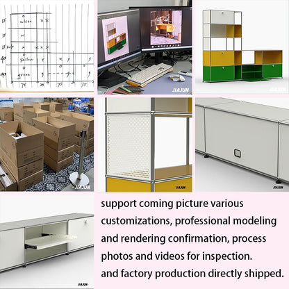 Storage Cabinet Metal Module, Coffee table, Modular Furniture, Stainless Steel Metal Board for Decoration in Living Room