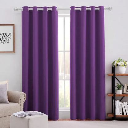 Aqua Blackout Curtains for Bedroom 52 X 84 Inch Length 2 Panels Set Room Darkening Bedroom Curtains