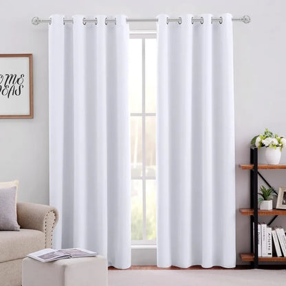 Aqua Blackout Curtains for Bedroom 52 X 84 Inch Length 2 Panels Set Room Darkening Bedroom Curtains