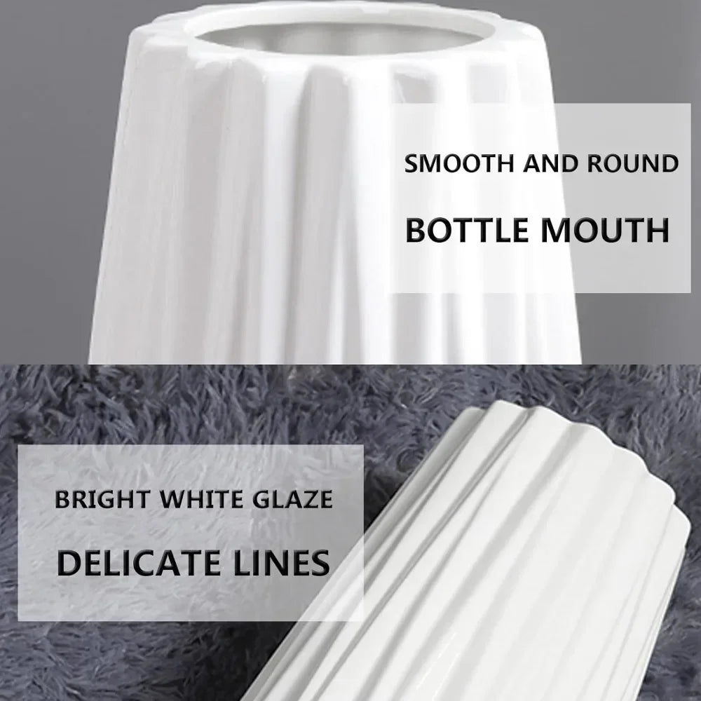 White High Rise Vase Wedding Center Decoration Bedroom Kitchen Ceramic Large Vase Free Shipping Office Living Room Home Decor