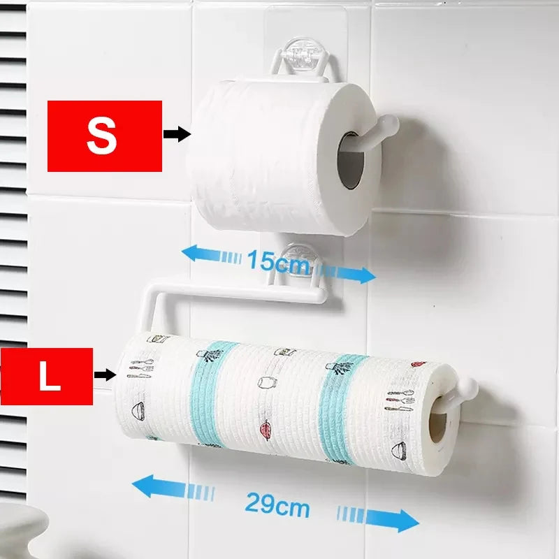 Kitchen Paper Roll Holder Towel Hanger Rack Bar Cabinet Rag Hanging Holder Shelf Toilet Paper Towel Holders for Kitchen