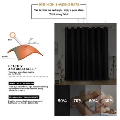 Modern Curtains Screen for Living Room High Shading Curtain 90% for Blackout Bedroom Curtain Thick Blinds Drapes Door Bathroom