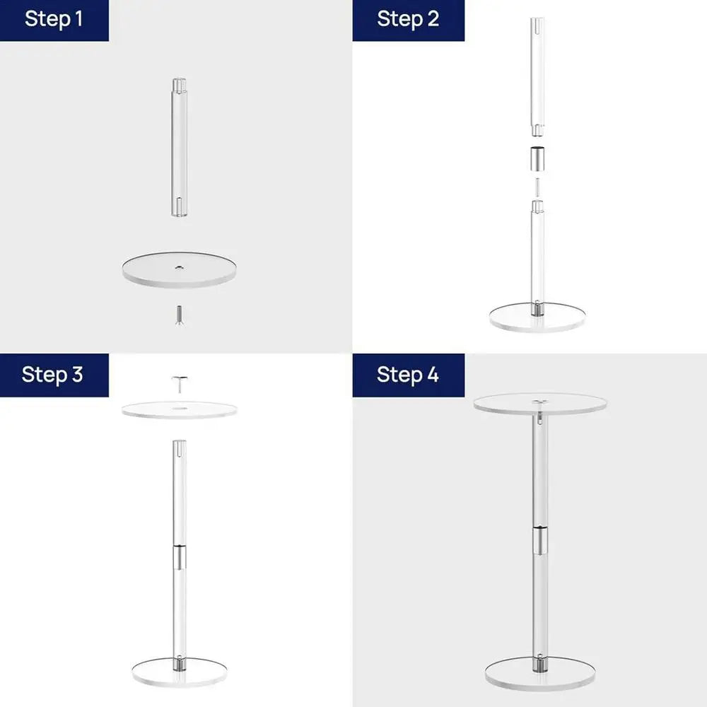 Acrylic Living room kitchen decoration transparent coffee table Modern Simple Drink Table Clear Round End Food Drinks Table