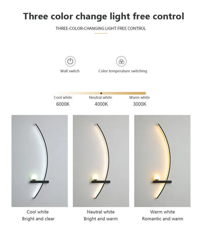 Wall Lamp LED Remote Control Home-Appliance Sconce For Living Room Bedroom Bedside Modern Indoor Decorative Lighting Luminaires