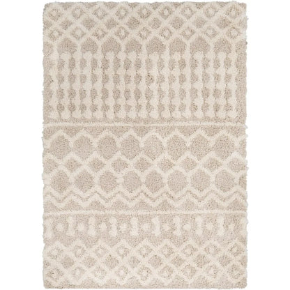 Hapsburg Moroccan Shag Area Rug, 5'3" x 7'3", Beige bedroom decor  anime rug  carpets for living rooms  decoration chambre