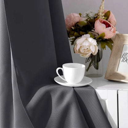 Aqua Blackout Curtains for Bedroom 52 X 84 Inch Length 2 Panels Set Room Darkening Bedroom Curtains