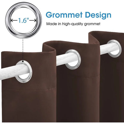 Aqua Blackout Curtains for Bedroom 52 X 84 Inch Length 2 Panels Set Room Darkening Bedroom Curtains
