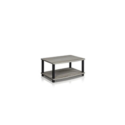 Furinno JAYA Large Stand for Up To 50-Inch TV, Columbia Walnut/Black/Dark Brown Tv Stand Living Room Furniture