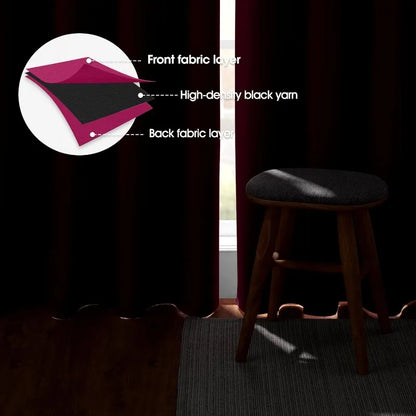 Aqua Blackout Curtains for Bedroom 52 X 84 Inch Length 2 Panels Set Room Darkening Bedroom Curtains