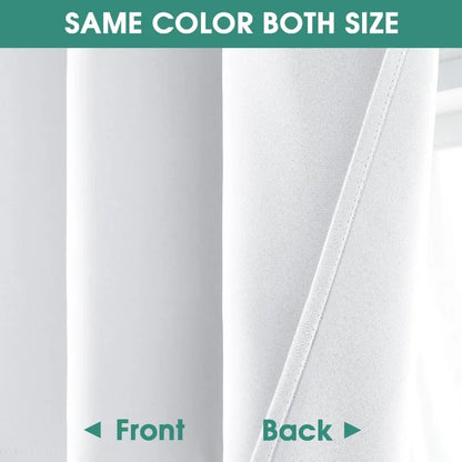 Aqua Blackout Curtains for Bedroom 52 X 84 Inch Length 2 Panels Set Room Darkening Bedroom Curtains
