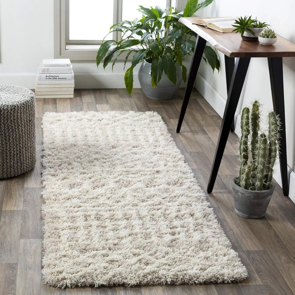 Hapsburg Moroccan Shag Area Rug, 5'3" x 7'3", Beige bedroom decor  anime rug  carpets for living rooms  decoration chambre