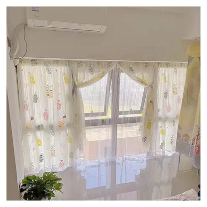 Magic Strap Self-adhesive Non-perforated Tule CurtainCartoon Cute for Children's RoomCabinet Decoration Bedroom Shade Curtain