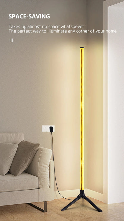 RGB LED Floor Lamp Indoor Home Decoration Modern Corner RGB Floor Lamp Living Rome Art Decor Atmospheric Standing Stand Lighting