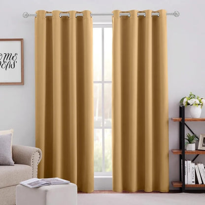 Aqua Blackout Curtains for Bedroom 52 X 84 Inch Length 2 Panels Set Room Darkening Bedroom Curtains