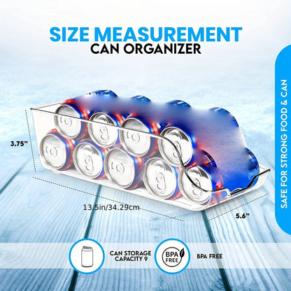 1/2pcs Kitchen Storage Cans, Soda Cans, Storage Cans, Refrigerator Freezer Organizers, Can Dispensers, Kitchen Accessories