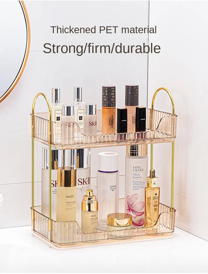 Bathroom storage rack, desktop cosmetics storage box, bathroom metal bedroom decoration, kitchen storage rack