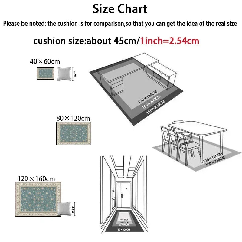 Moroccan Ethnic Carpet Living Room Bedroom Vintage Balcony Rug Home Foldable Washable Floor Mat Bedside Rugs Ковер В Гостиную