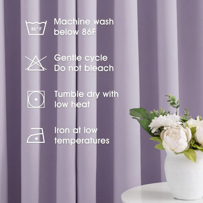 Aqua Blackout Curtains for Bedroom 52 X 84 Inch Length 2 Panels Set Room Darkening Bedroom Curtains