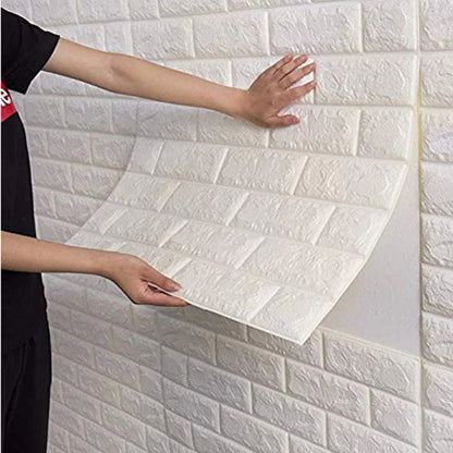 PVC Room Decor DIY Wall Stickers Retro Brick Pattern Wallpaper Renovation Home Decorations 3D 70cmX1m Foam Self-adhesive