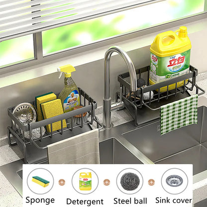 Kitchen Stainless Steel Sink Storage & Organization Rack Kitchen Spice Racks Household Items Shelf Acceesories For Accessories