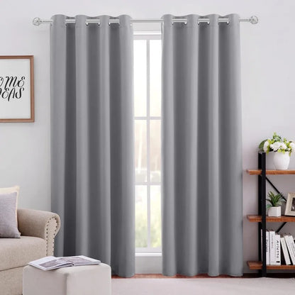 Aqua Blackout Curtains for Bedroom 52 X 84 Inch Length 2 Panels Set Room Darkening Bedroom Curtains