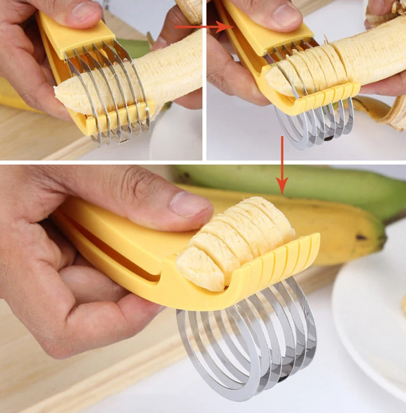 Banana Slicer Fruit Vegetable Sausage Slicer Sausage Chopper Fruit Cutter Cucumber Salad Cutter Food Processors Kitchen Cooking