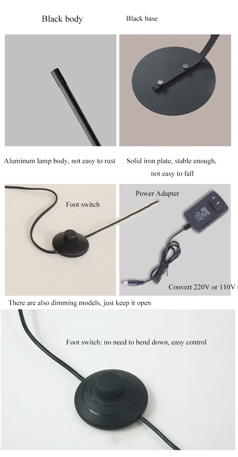 Nordic LED Corner Light Arc RGB Floor Lamps Black White C APP Remote Floor Lights Stand Light for Dining Living Room Decor