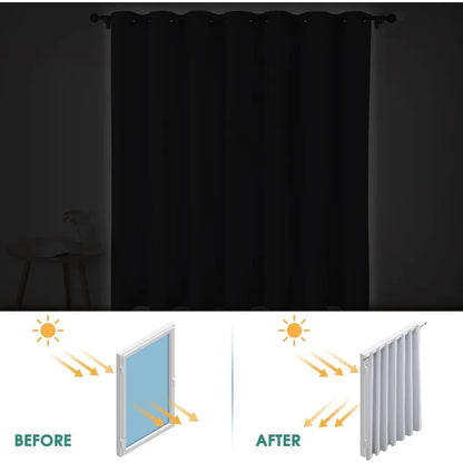 Aqua Blackout Curtains for Bedroom 52 X 84 Inch Length 2 Panels Set Room Darkening Bedroom Curtains