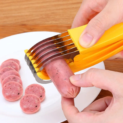 Banana Slicer Fruit Vegetable Sausage Slicer Sausage Chopper Fruit Cutter Cucumber Salad Cutter Food Processors Kitchen Cooking