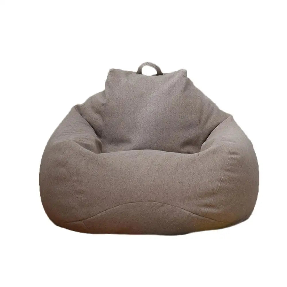 Large Small Lazy Sofas Cover Chairs without Filler Linen Cloth Lounger Seat Bean Bag Pouf Puff Couch Tatami Living Room Beanbags