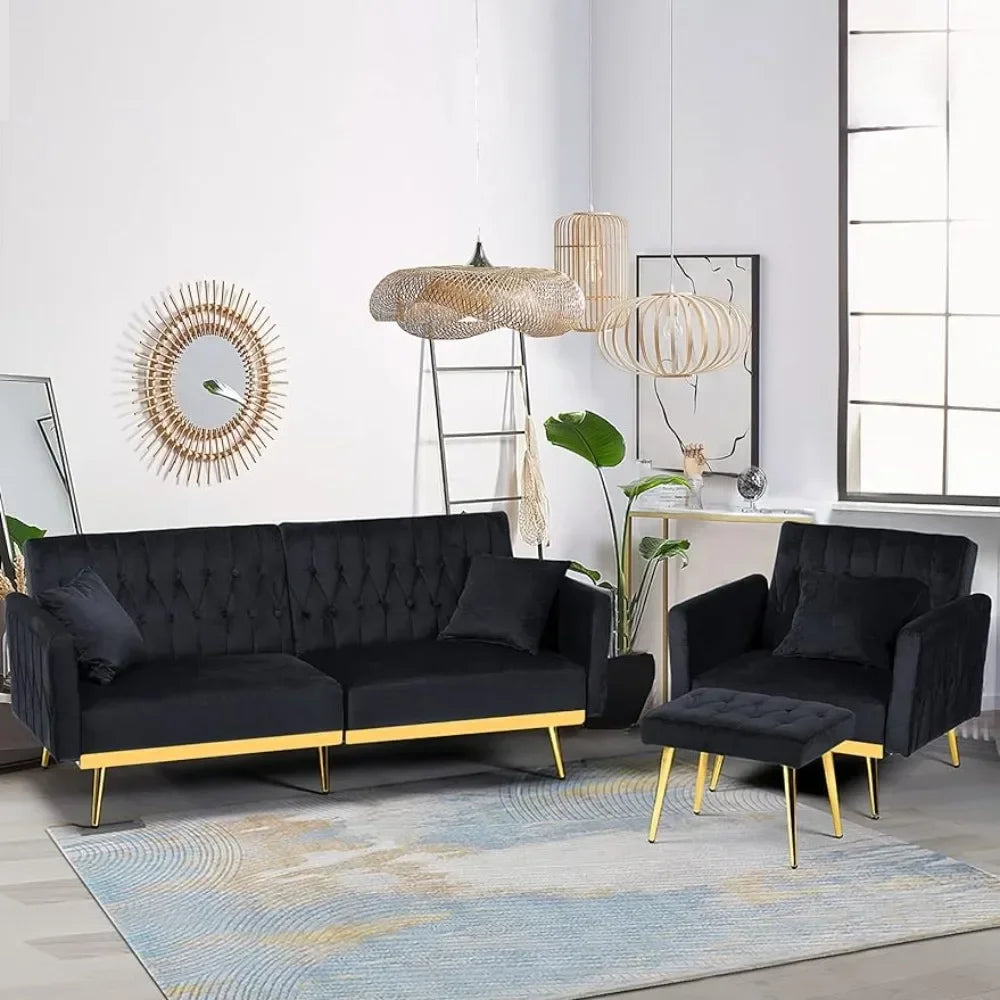 Livings Room Sofas, with Movable Storage Ottoman Chaise Living Room Sofas Living Rooms 3 Seat L-Shaped Sofa