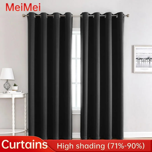 Modern Curtains Screen for Living Room High Shading Curtain 90% for Blackout Bedroom Curtain Thick Blinds Drapes Door Bathroom