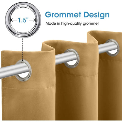 Aqua Blackout Curtains for Bedroom 52 X 84 Inch Length 2 Panels Set Room Darkening Bedroom Curtains