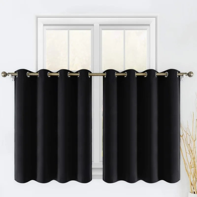 Aqua Blackout Curtains for Bedroom 52 X 84 Inch Length 2 Panels Set Room Darkening Bedroom Curtains