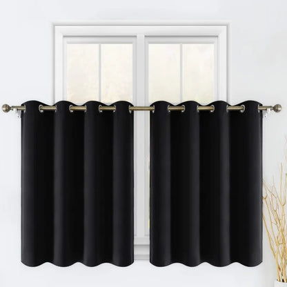 Aqua Blackout Curtains for Bedroom 52 X 84 Inch Length 2 Panels Set Room Darkening Bedroom Curtains
