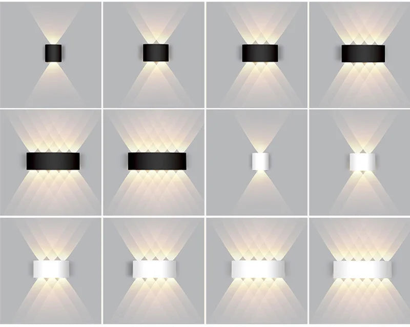 Up and Down LED Wall Lamp Waterproof IP65 Aluminium Interior Wall Light For Bedroom Living Room Corridor Indoor Outdoor Lighting
